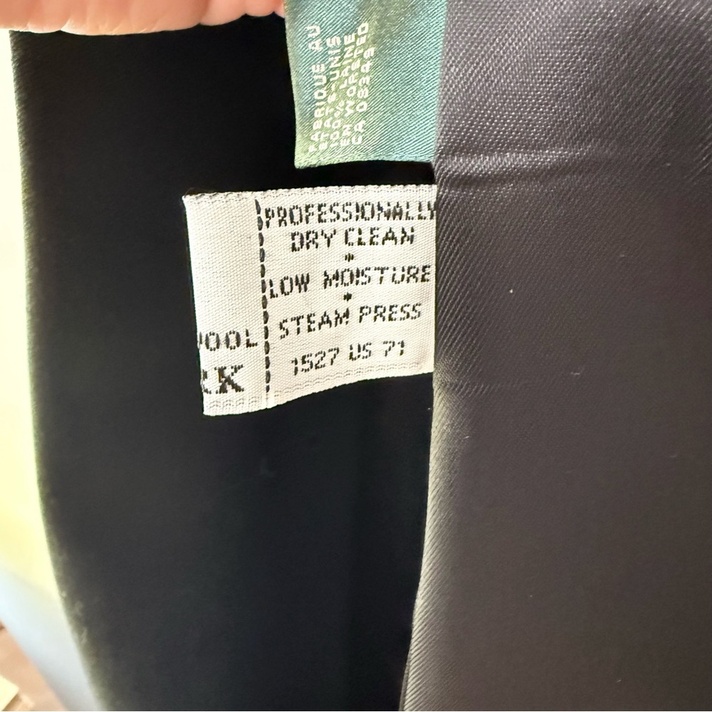 Lauren Ralph Lauren Black Long Lightweight 100% Wool Coat US12 - Picture 7 of 10